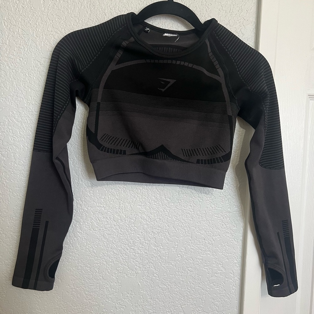 Gymshark Geo Ombre Seamless Long Sleeve Crop